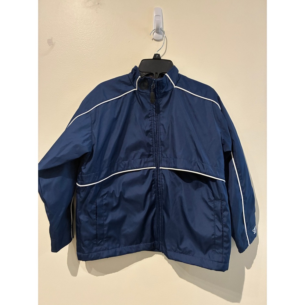 Warrior Storm Hockey Jacket Youth Medium Navy Blue Full Zip NWT